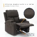 Darleen Sofa Recliner - Brown Fabric/1RE