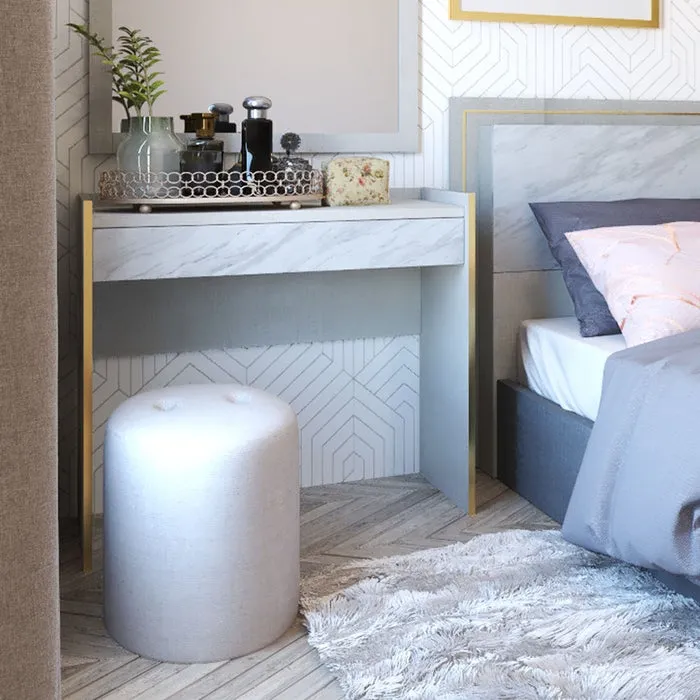 Florence Dressing Table DT85 - Grey Lin/Volakas Matt