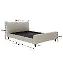 Giffer Bed 5ft-Cream Fabric