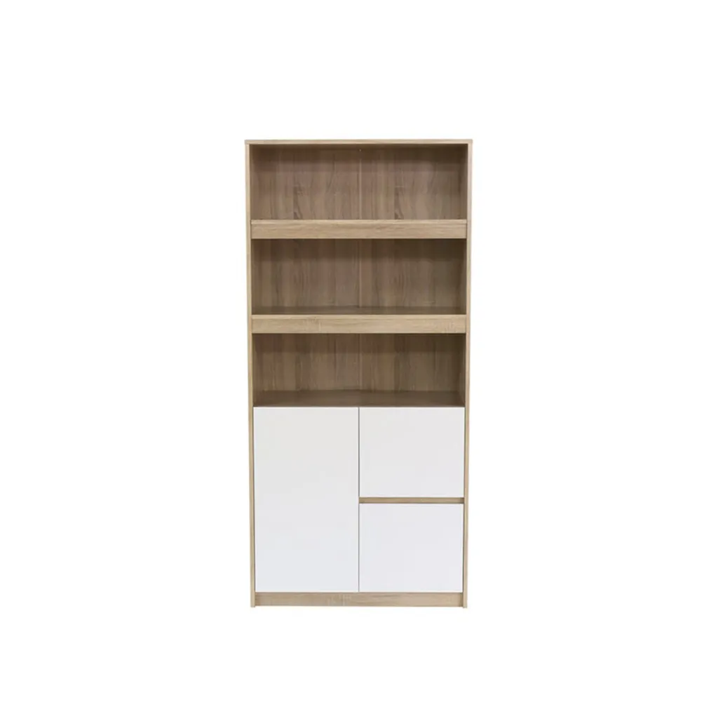 Looms Heidi Tall Cabinet CT80-Solid Oak/White