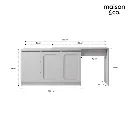 Solla Dressing Table DT168-Magic Grey