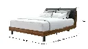 Tanner Bed BWF 5ft - legato Walnut/Gray Cushion