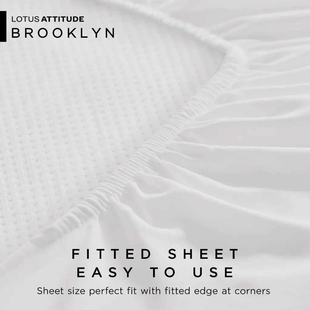 Lotus Attitude Brooklyn - QS Fitted Bedsheet Set-5pcs - LTA-BS-BROOKLYN-BR05W