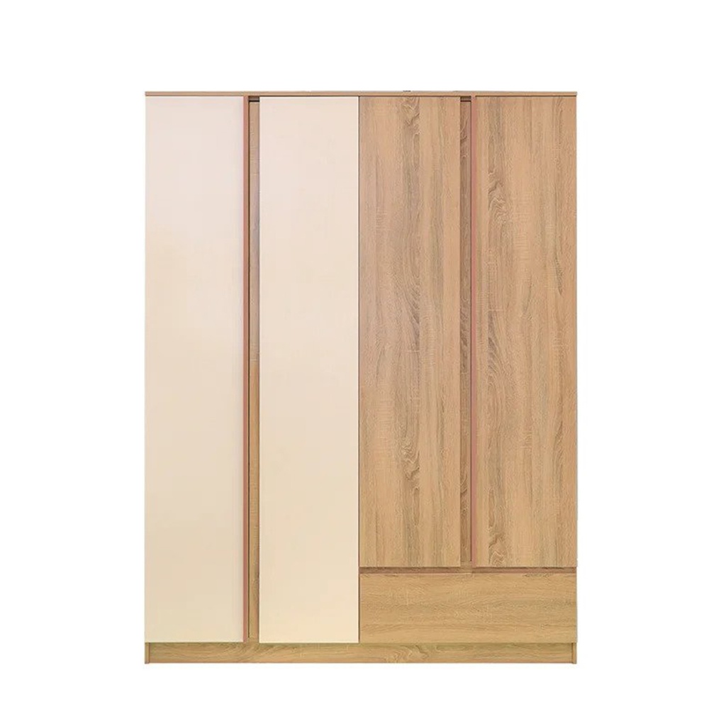 Sacha - DS Wardrobe WO160 - Solid Oak/White