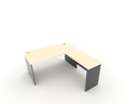 Access Office Executive Desk 160cm + Right Sidereturn 100cm wide - Maple (1)