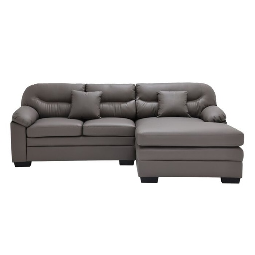 [19237395] Ryota Sofa - Right Corner/Black Plastic Leg/SL Dark Brown