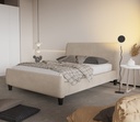 Giffer Bed 5ft-Cream Fabric